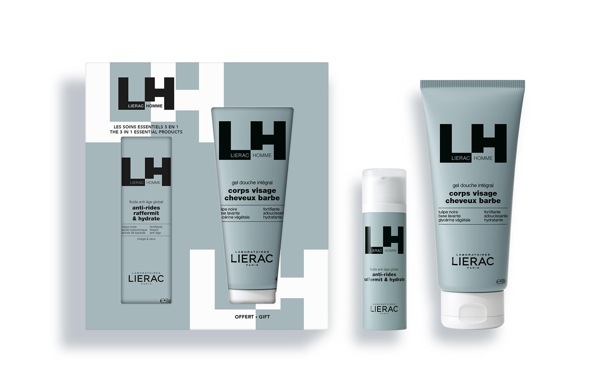 Подарочный набор Lierac Homme (крем-флюид и дезодорант), Lierac, 3880 руб. (farmcosmetica.ru)