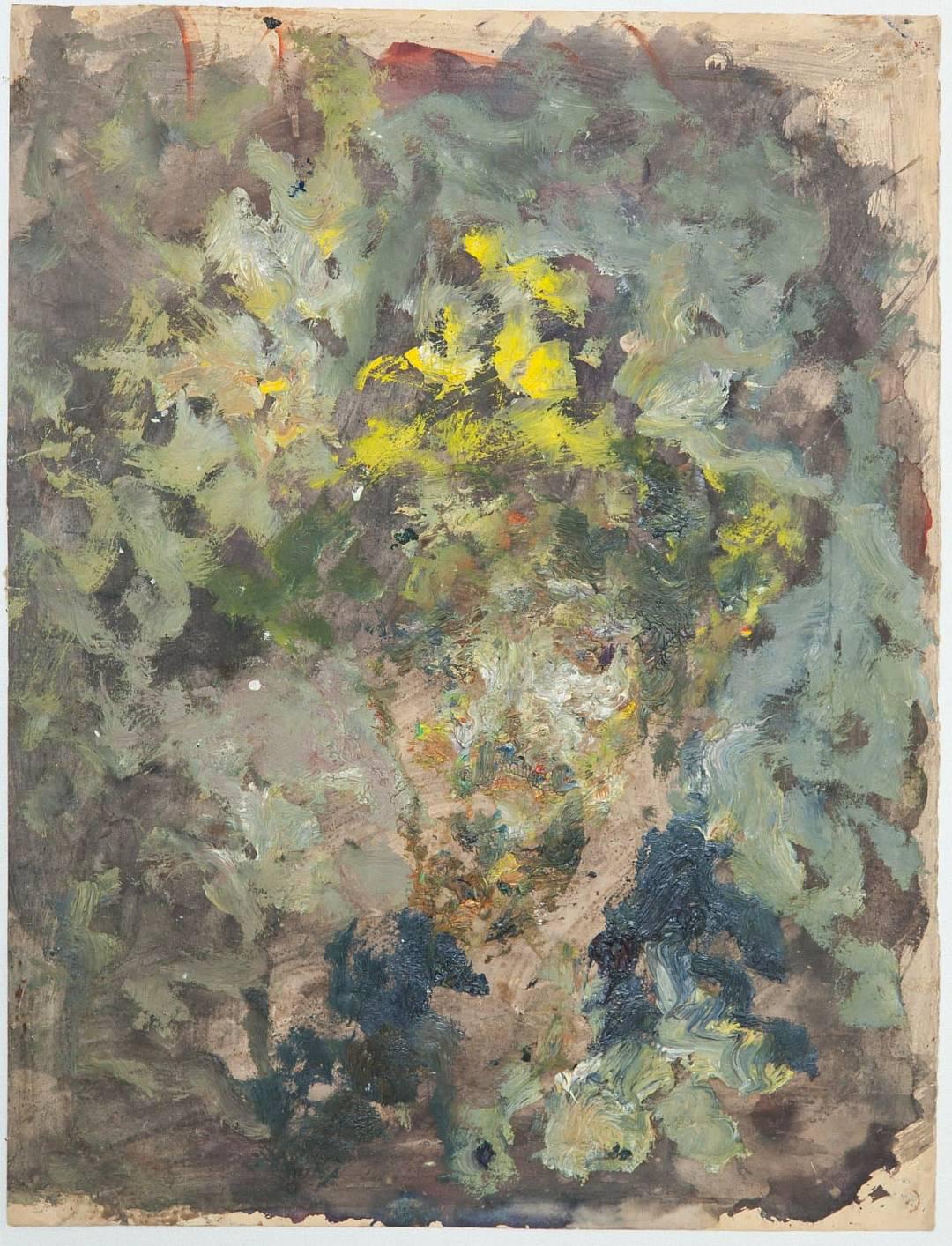 Анатолий Зверев. Автопортрет в желтой шляпе. 1955