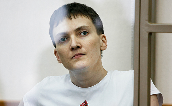 Военнослужащая Надежда Савченко в&nbsp;Донецком городском суде, март 2016 года


