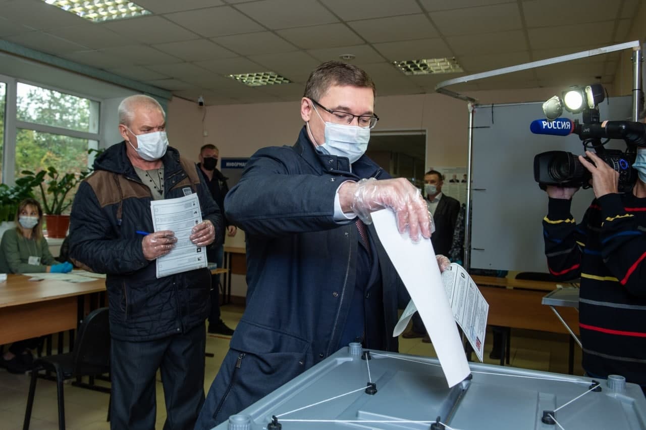 Владимир Якушев на выборах в Тюмени