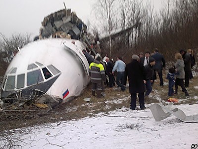 Аварийная посадка ТУ-154 в Домодедово