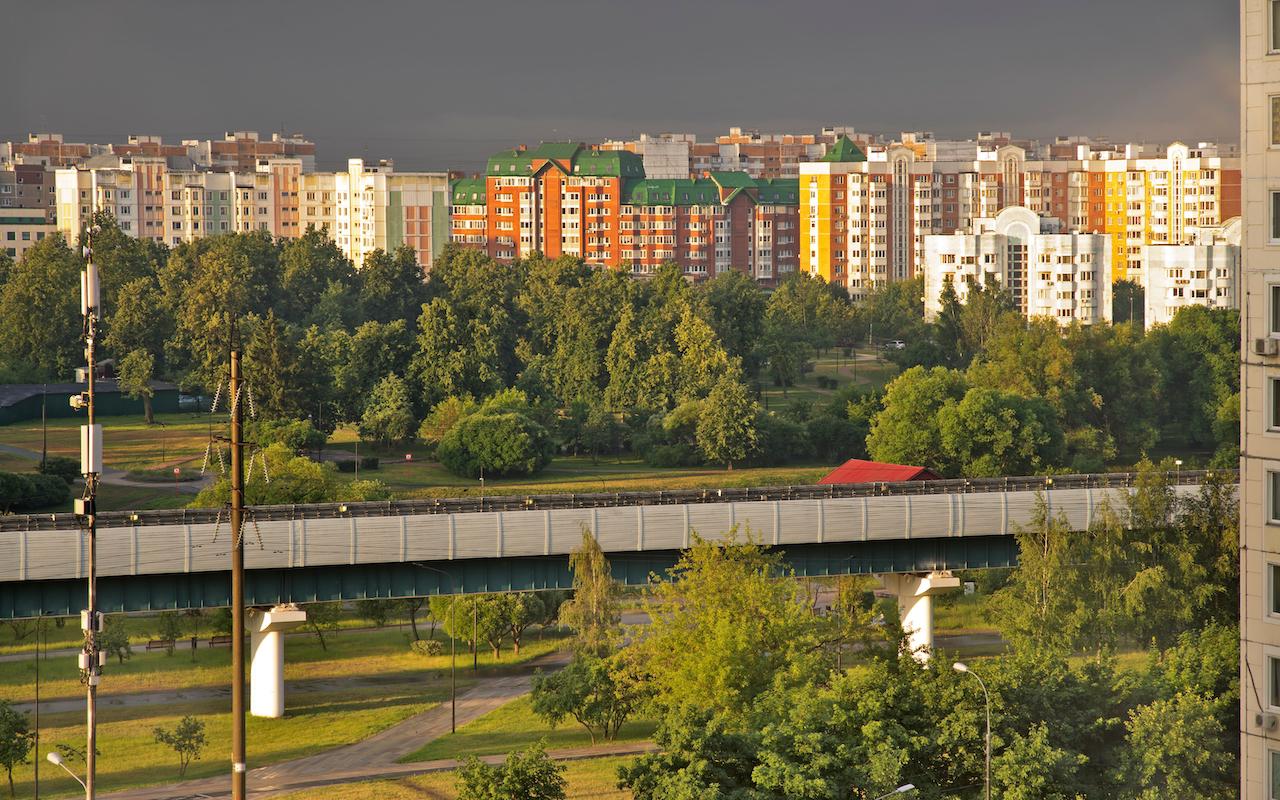 Вид на район Южное Бутово в Москве.&nbsp;
