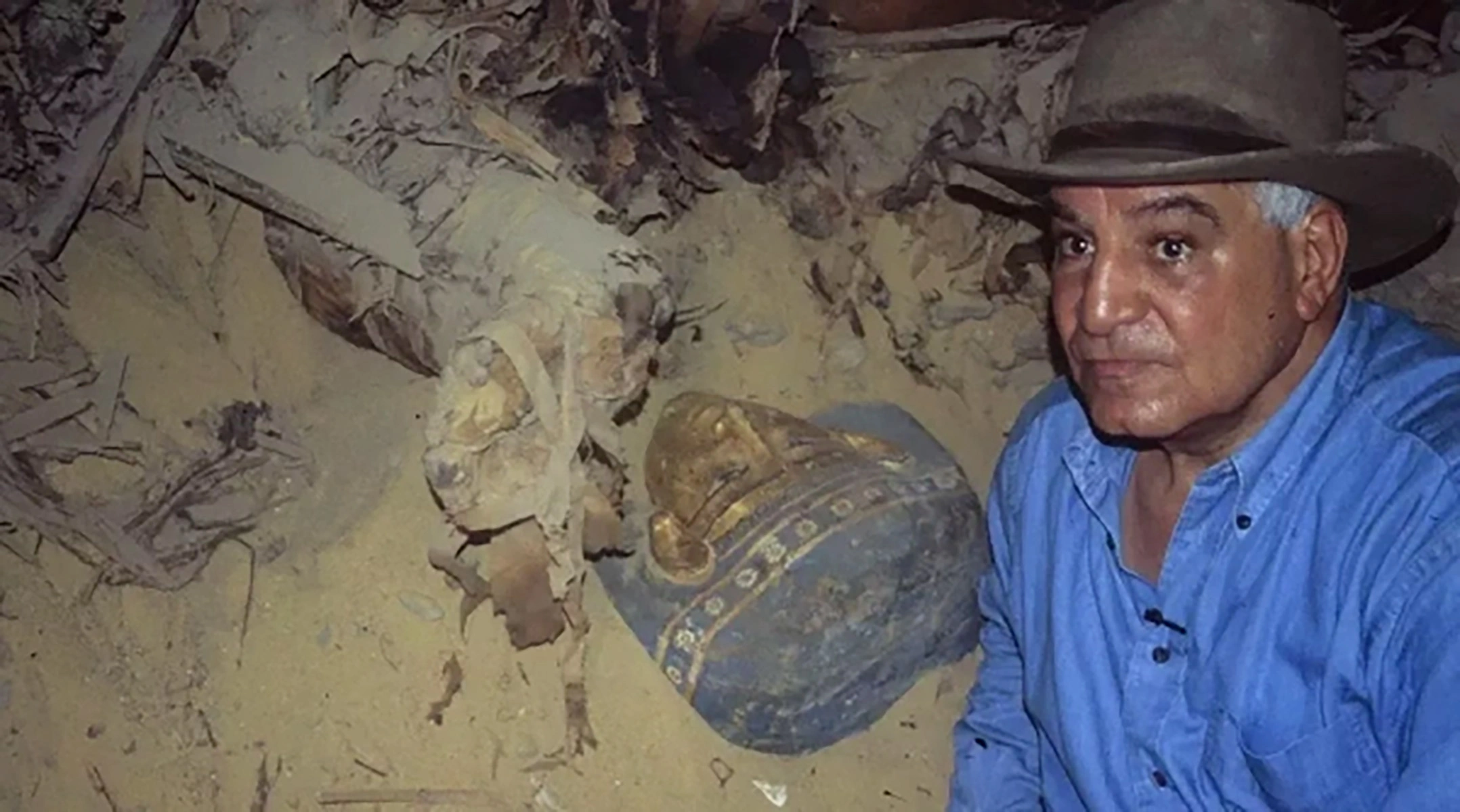 <p>Одна из мумий, обнаруженных в Саккаре</p>