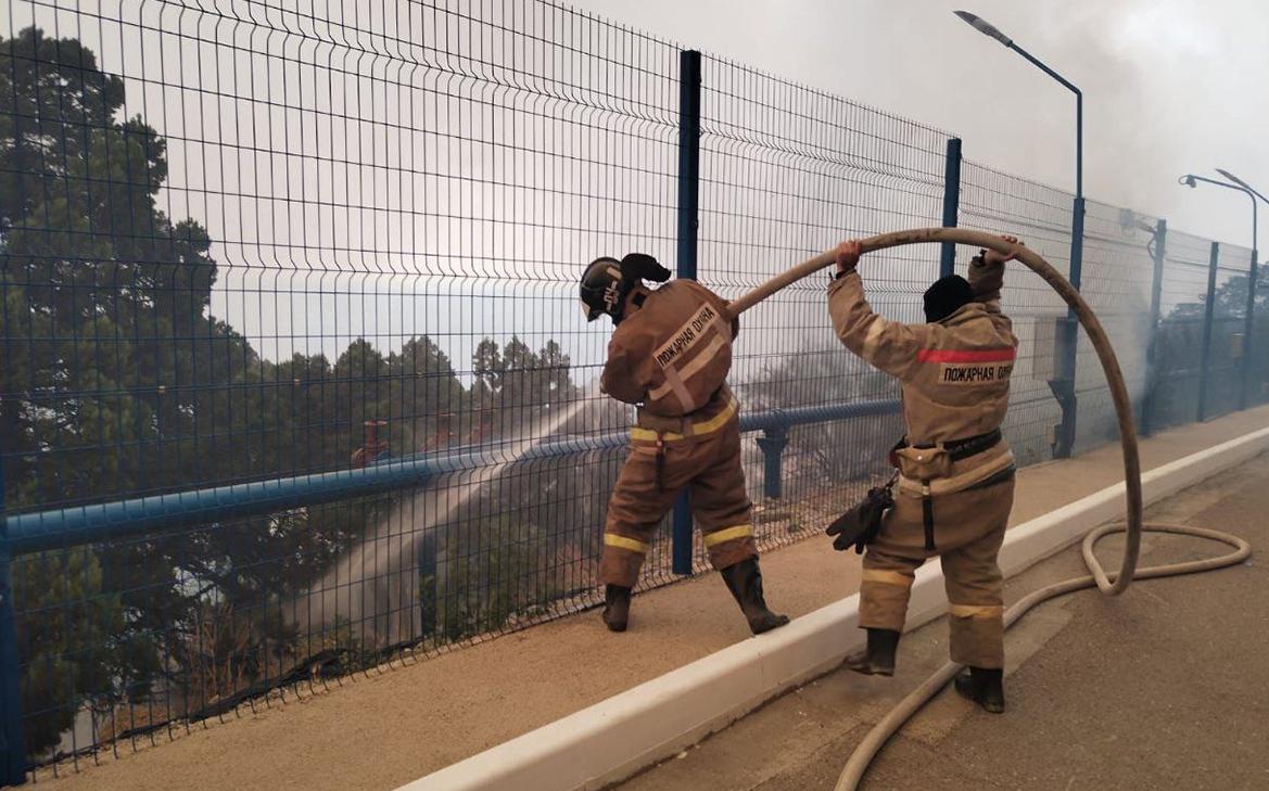 В районе Абрау-Дюрсо произошел крупный лесной пожар