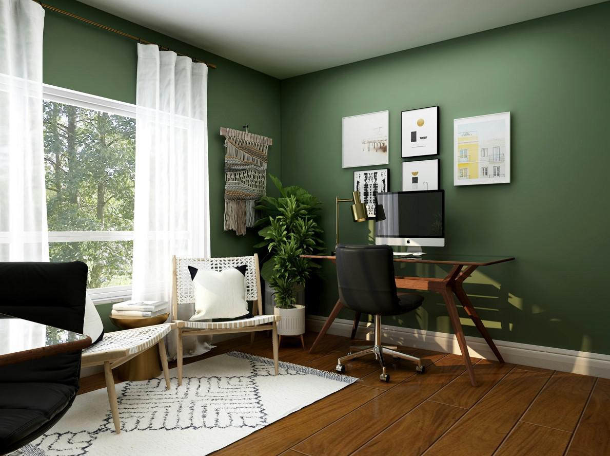 С каким цветом сочетается зеленый в интерьере