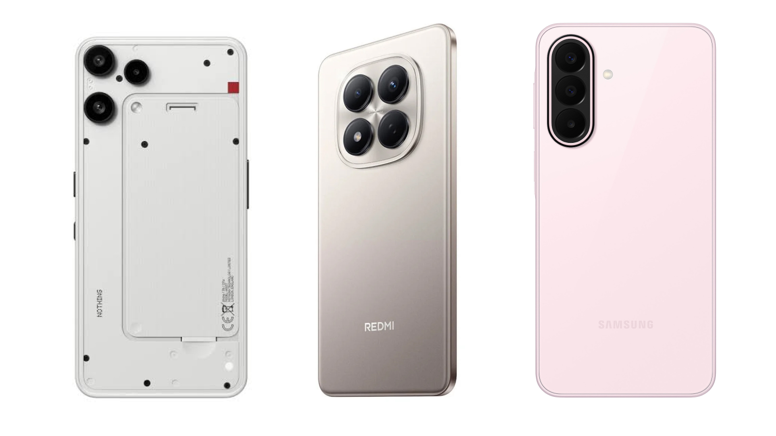 Nothing Phone (3a) Lite, Xiaomi Redmi Note 15 Pro 5G и Samsung A27 5G