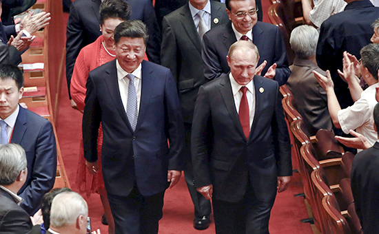 Президент Китая Си Цзиньпин и президент России Владимир Путин