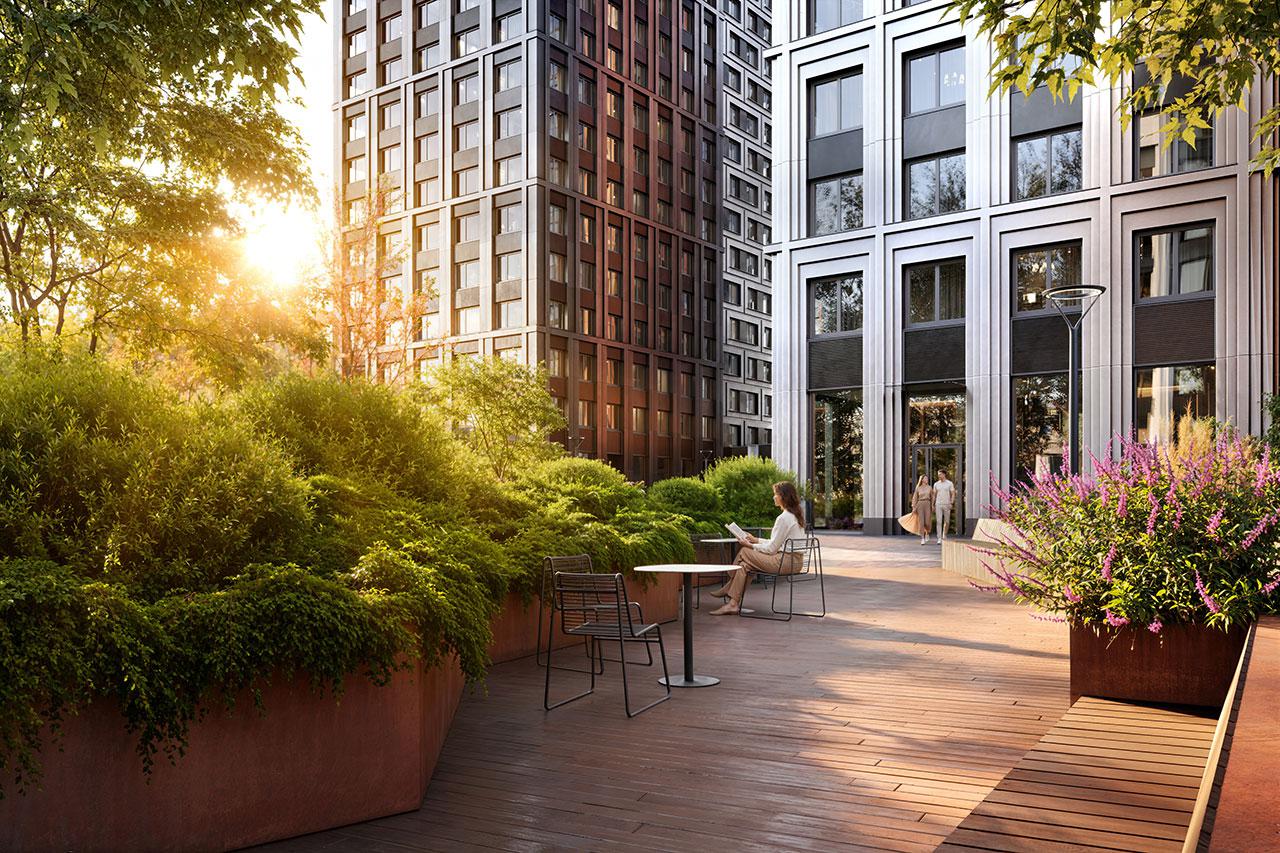 Зона отдыха во внутреннем дворе