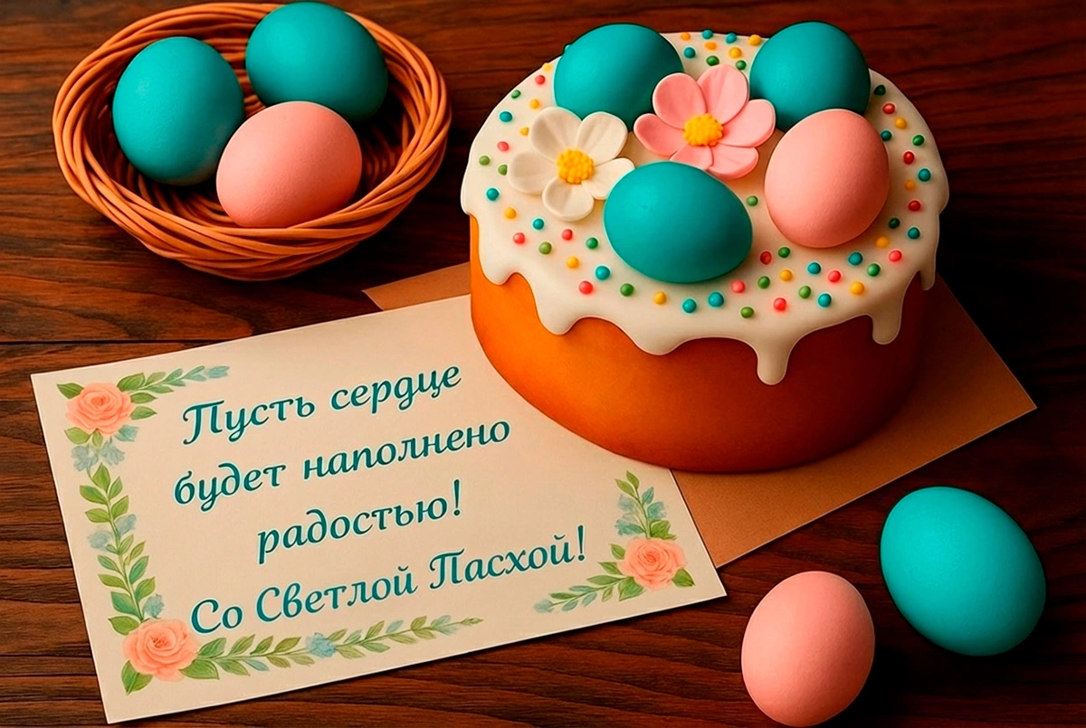 Открытки с Пасхой-2026 для родных и близких