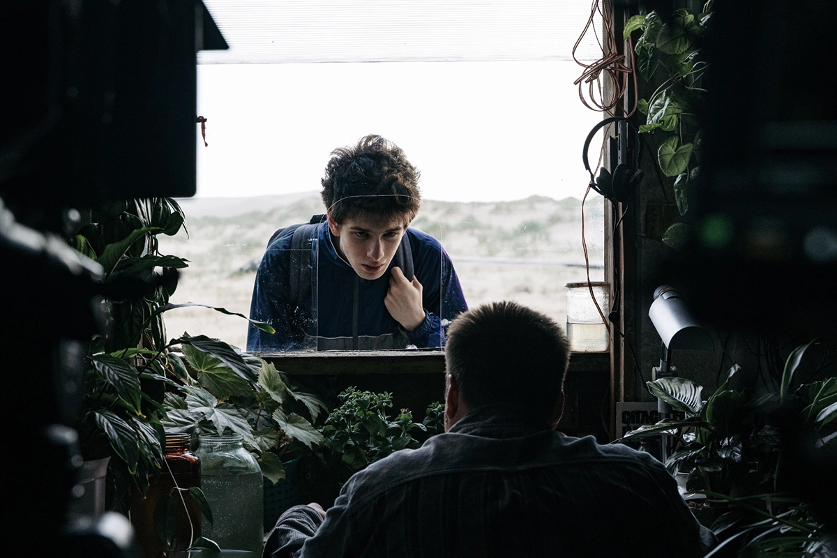 На съемках фильма «Космос засыпает»