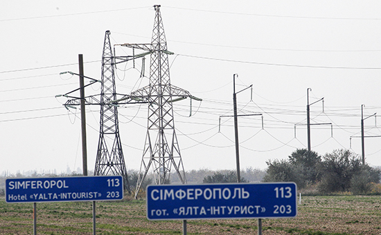 Высоковольтные линии электропередачи с Украины в Республику Крым
