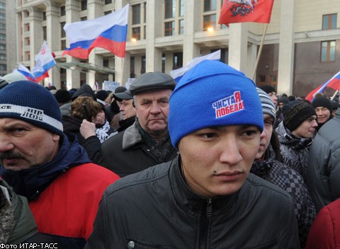 Митинг в поддержку В. Путина на Манежке