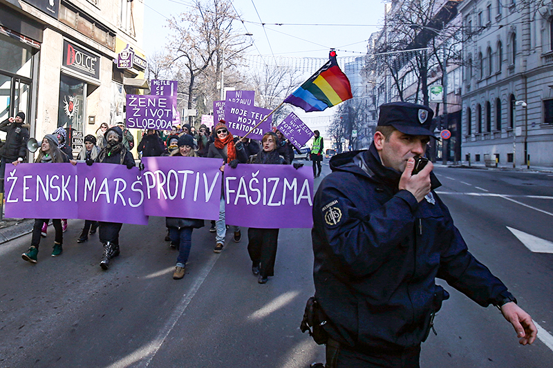 Женский марш в Белграде, Сербия