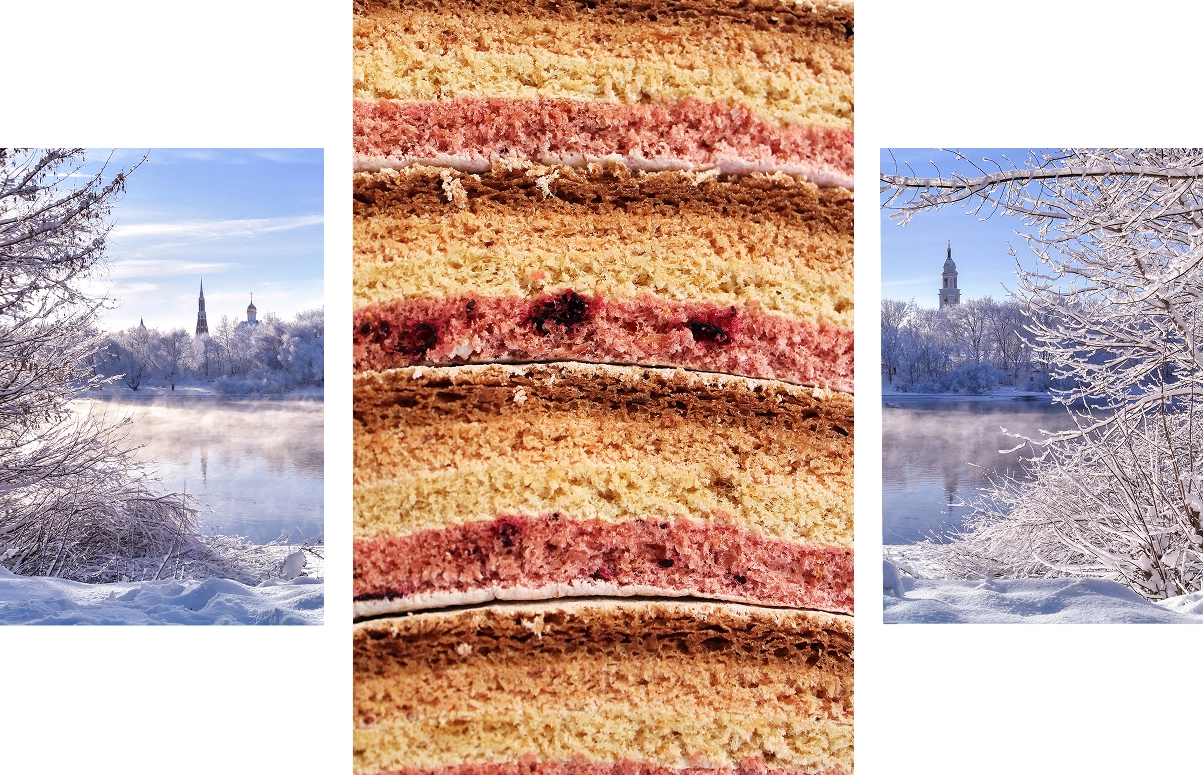 Знаменитая коломенская пастила и вид на Успенский Брусенский монастырь в Коломне