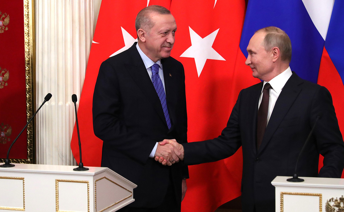 Кремль анонсировал встречу Путина с Эрдоганом в Тегеране — РБК