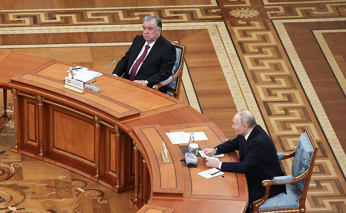 Эмомали Рахмон и Владимир Путин