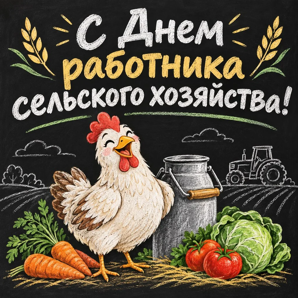 Красивая открытка ко Дню работника сельского хозяйства
