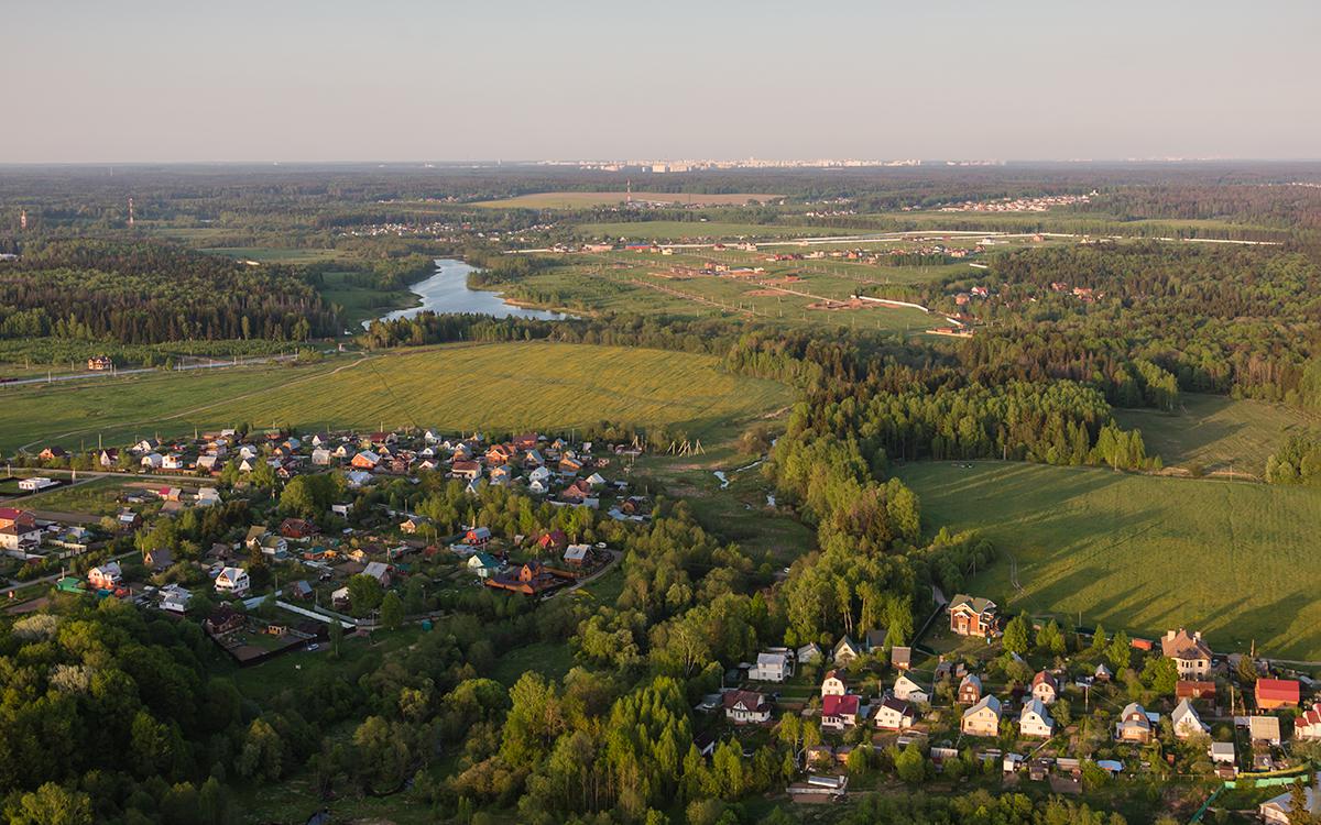 Вид сверху на Истру