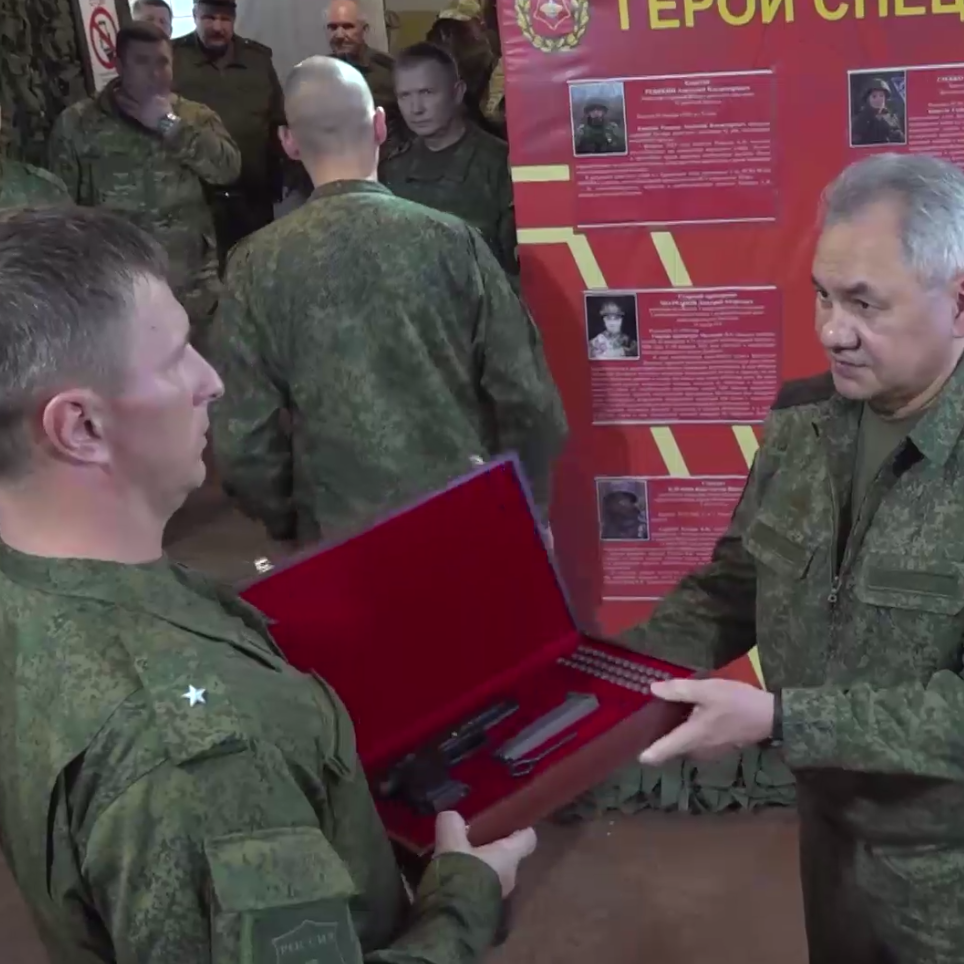 Шойгу наградил военнослужащих группировки войск «Центр»