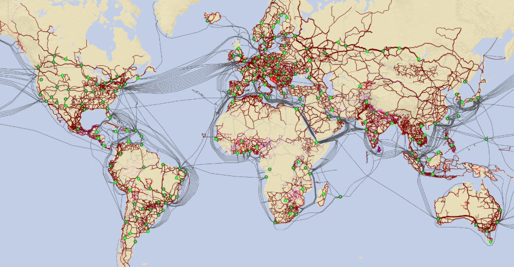 Карта всех интернет-кабелей