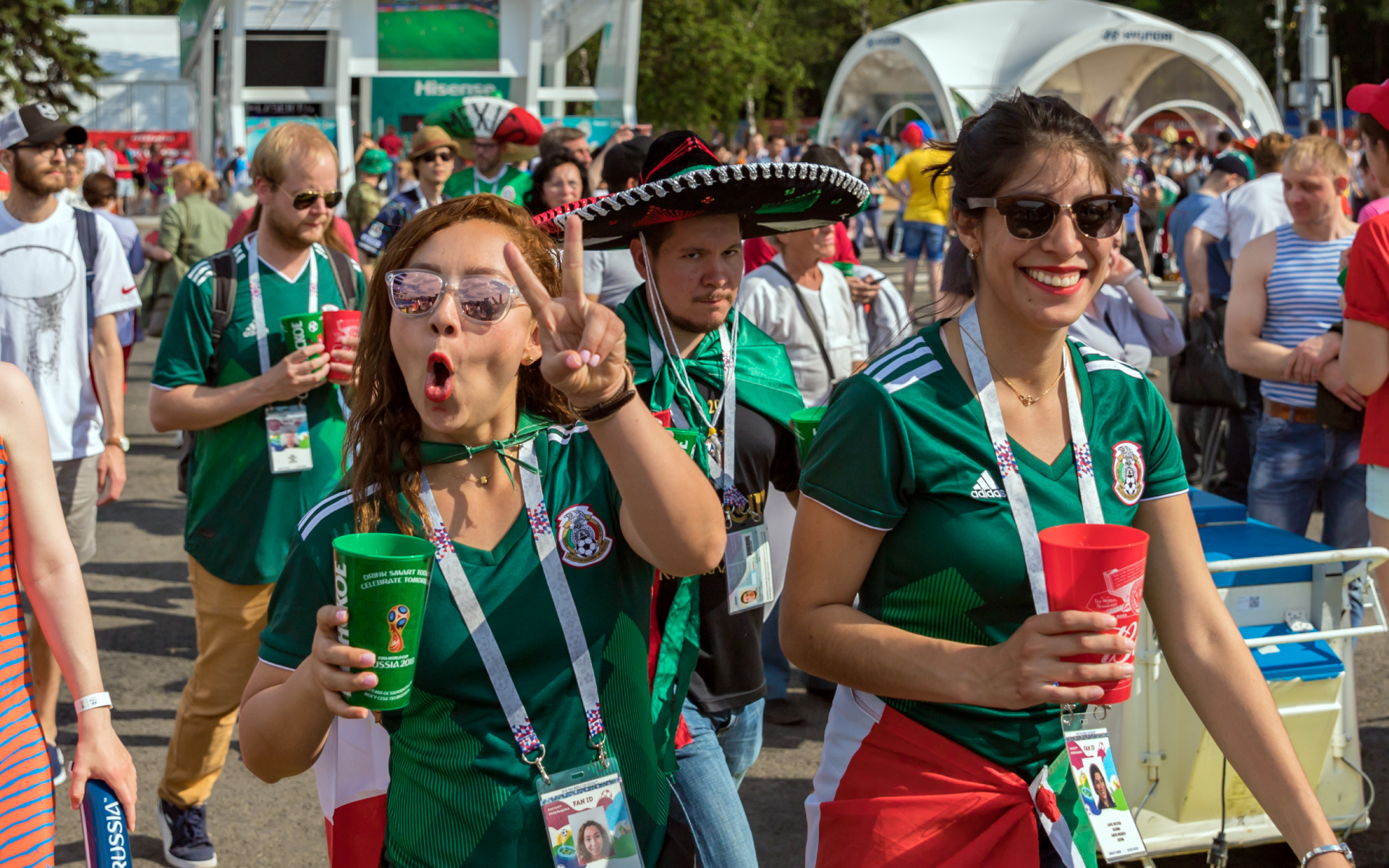 Болельщицы сборной Мексики во время чемпионата мира в России