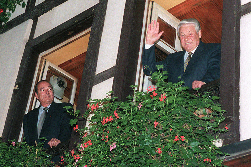 Жак Ширак и Борис Ельцин