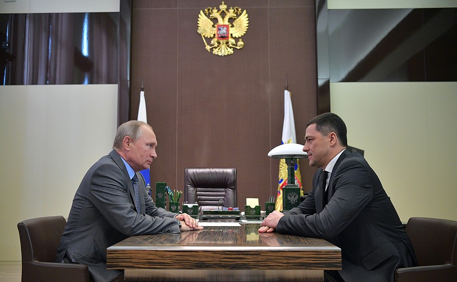 Михаил Ведерников на встрече с Владимиром Путиным