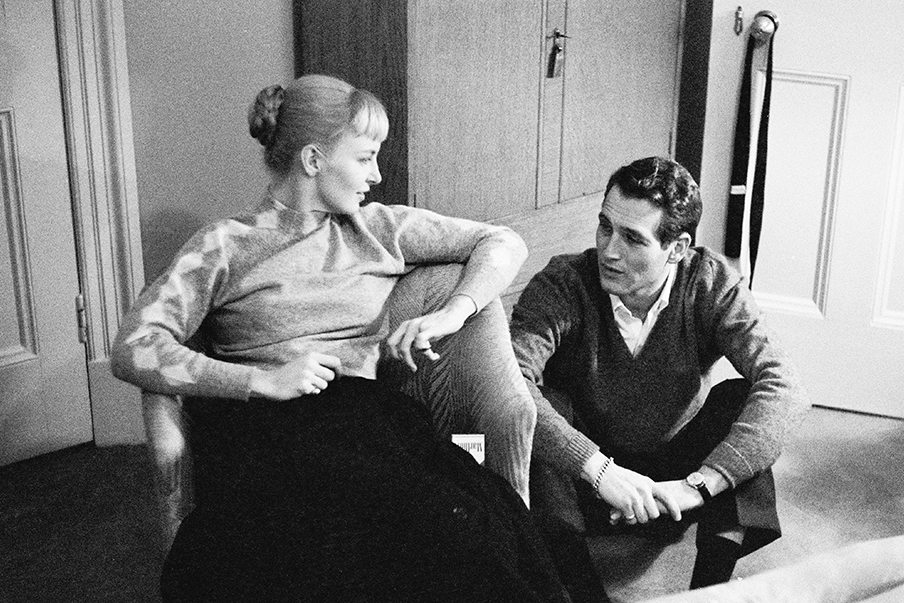 <p>Пол Ньюман с женой Джоан Вудворд, 3 февраля 1958 год</p>