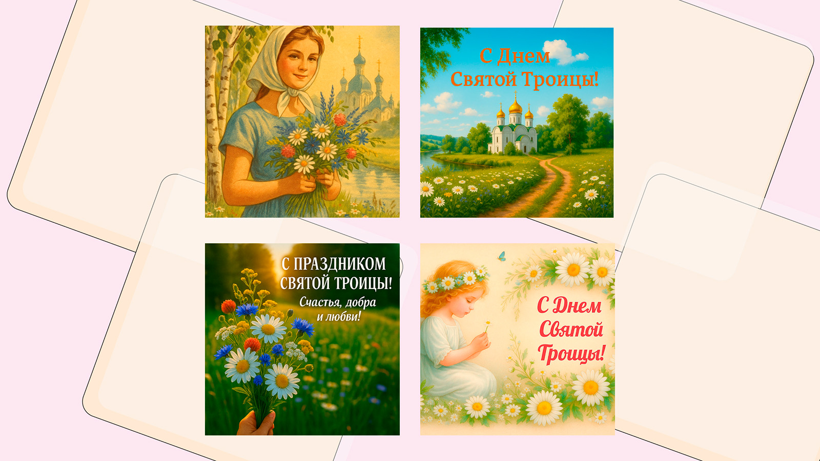 Открытки с Троицей. 30 красивых старинных открыток со Святой Троицей