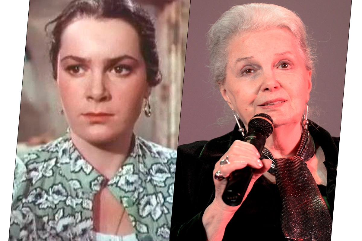 Элина Быстрицкая в 1958 году и 2013 году