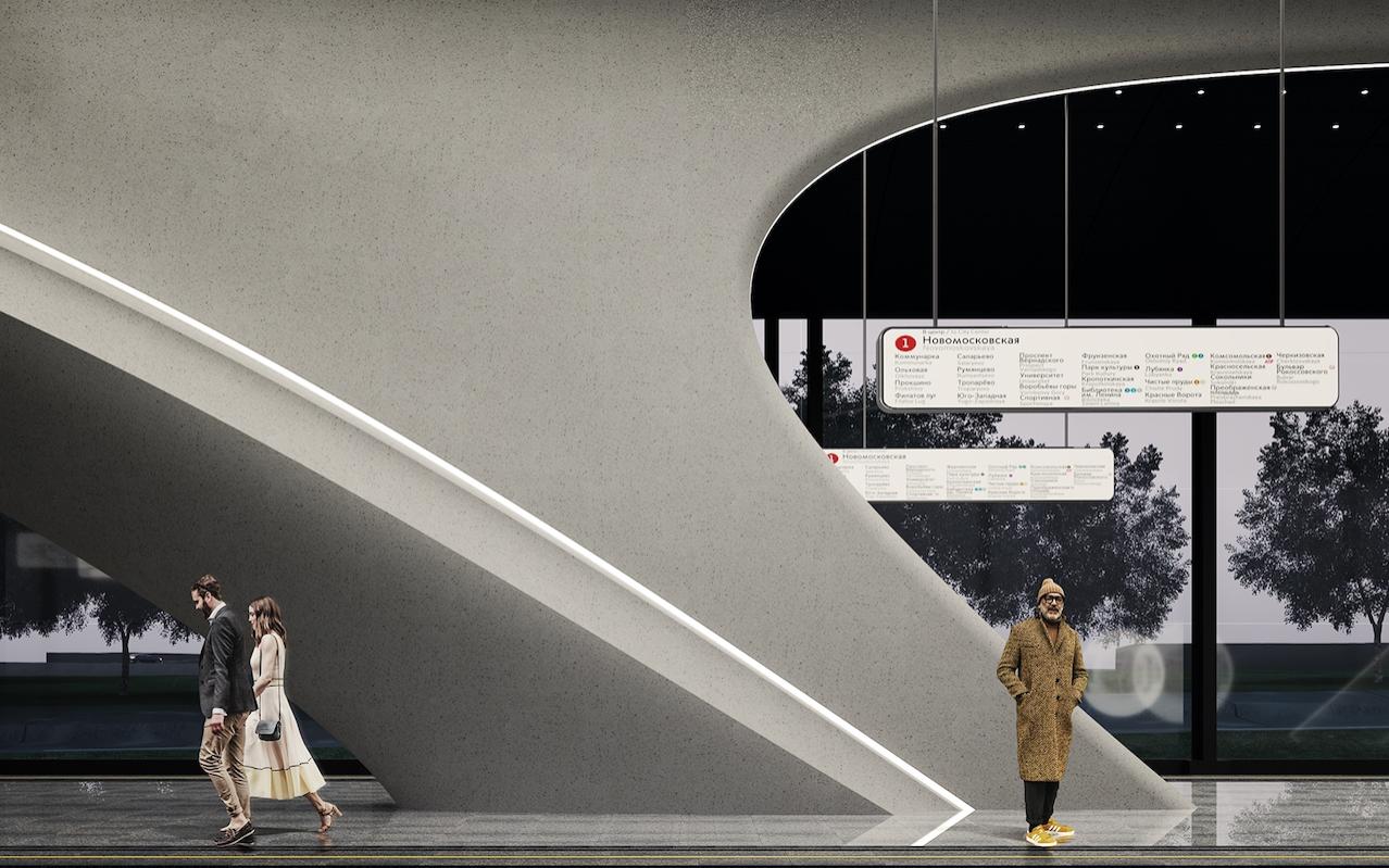 Визуализация станции &laquo;Потапово&raquo; красной ветки метро, которая должна открыться в 2024 году