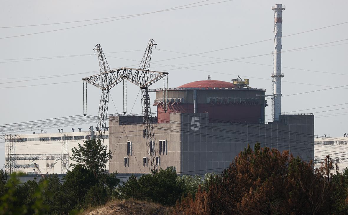 Вид на Запорожскую АЭС