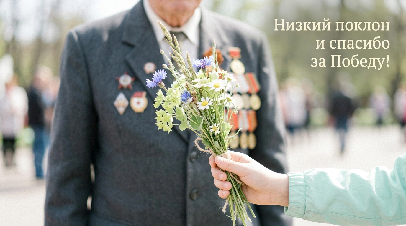 40 праздничных открыток к 9 Мая. Скачайте и отправьте