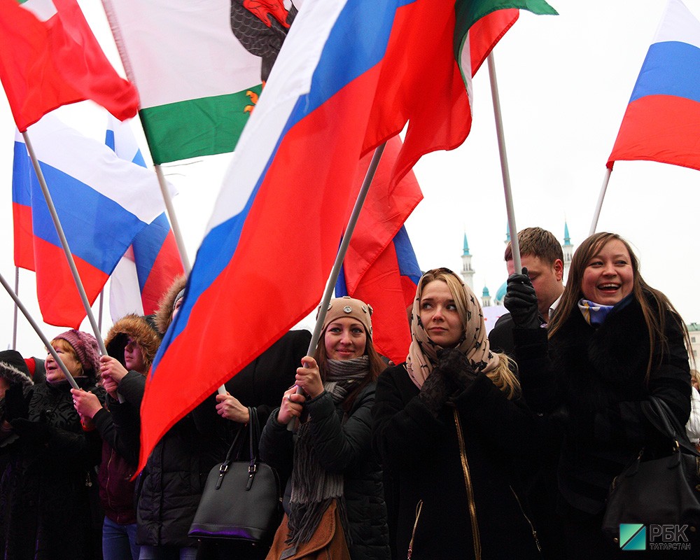 Митинг в поддержку присоединения Крыма.