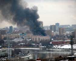 Пожар в монастыре в центре Москвы