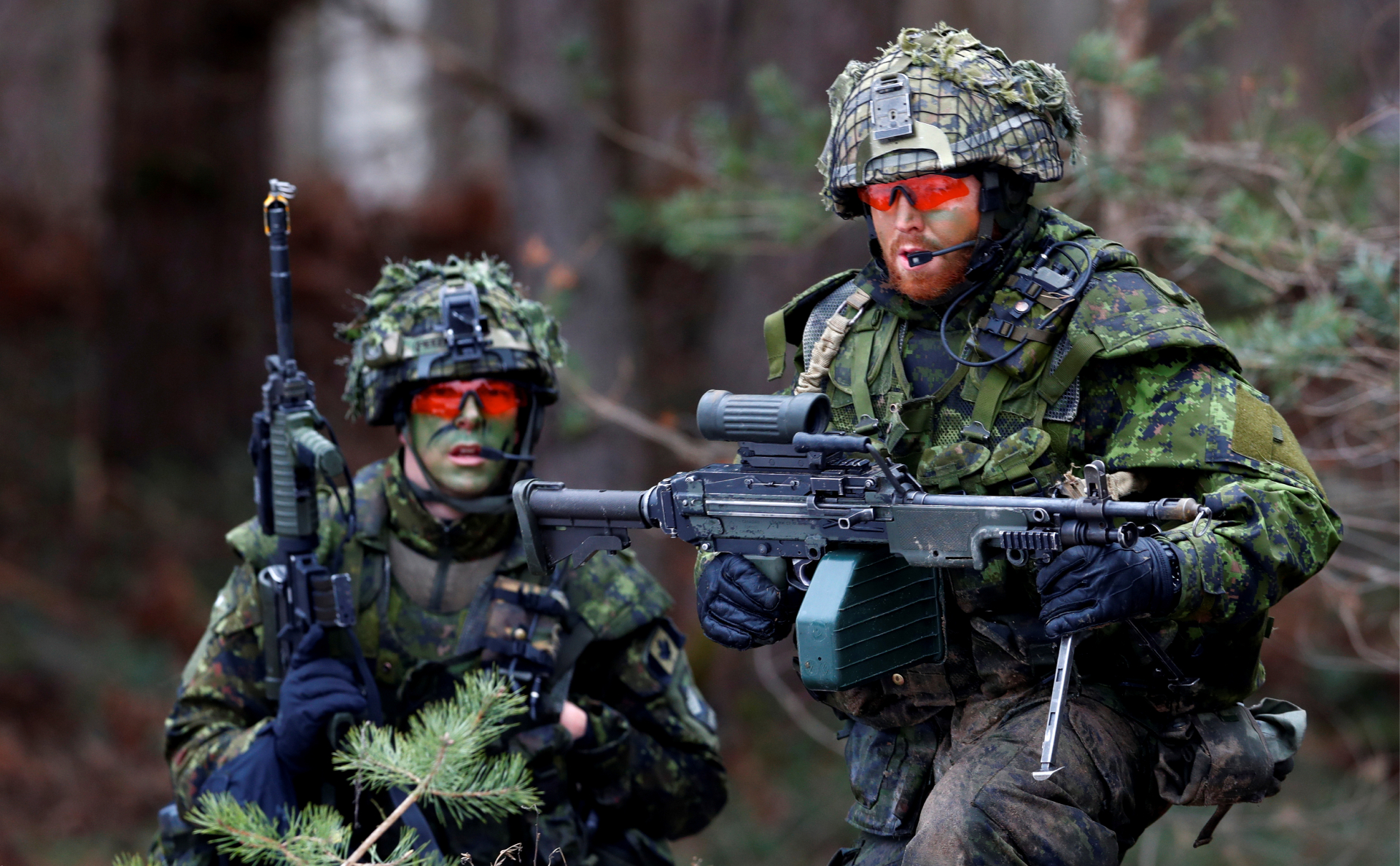 Канадские военные во время учений НАТО в Латвии. Февраль, 2019 года