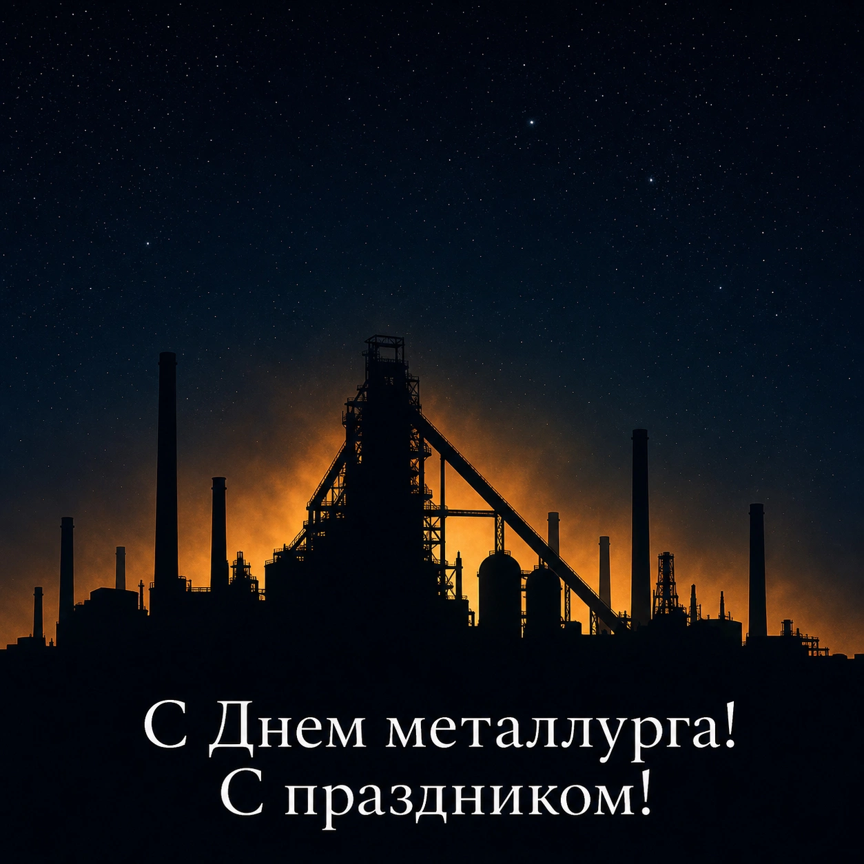 Открытка с поздравлением с Днем металлурга