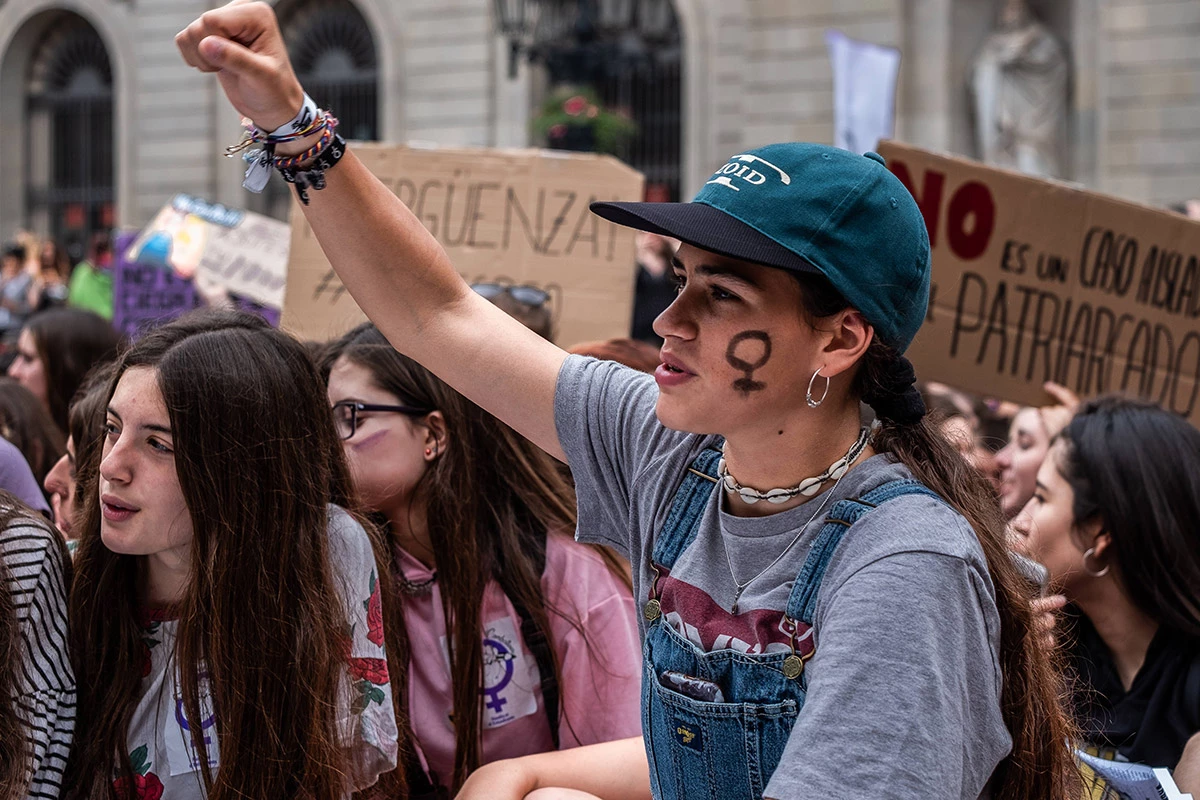 <p>Феминистская забастовка в Испании, 2018 год</p>