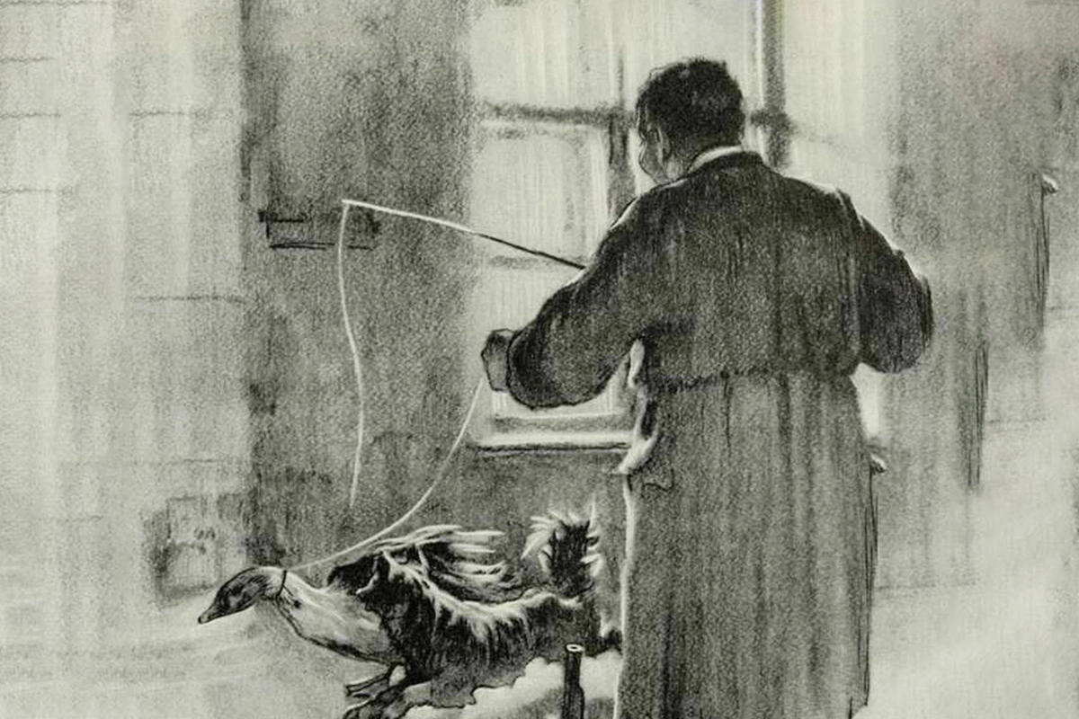 Иллюстрация к рассказу «Каштанка»