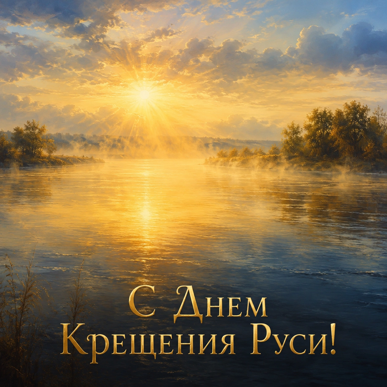 Открытка с Днем Крещения Руси, 28 июля