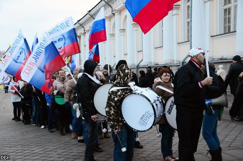 Митинг в поддержку В. Путина на Манежке