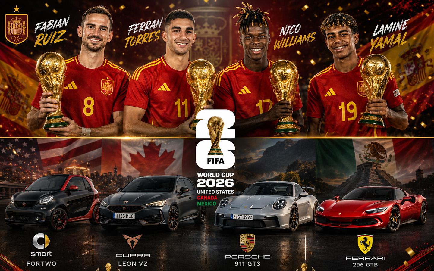 От Smart до Ferrari. На каких автомобилях ездят победители ЧМ-2026