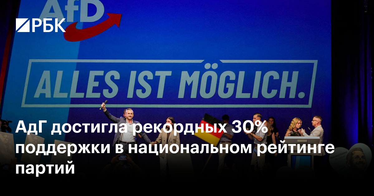 АдГ достигла рекордных 30% поддержки в национальном рейтинге партий