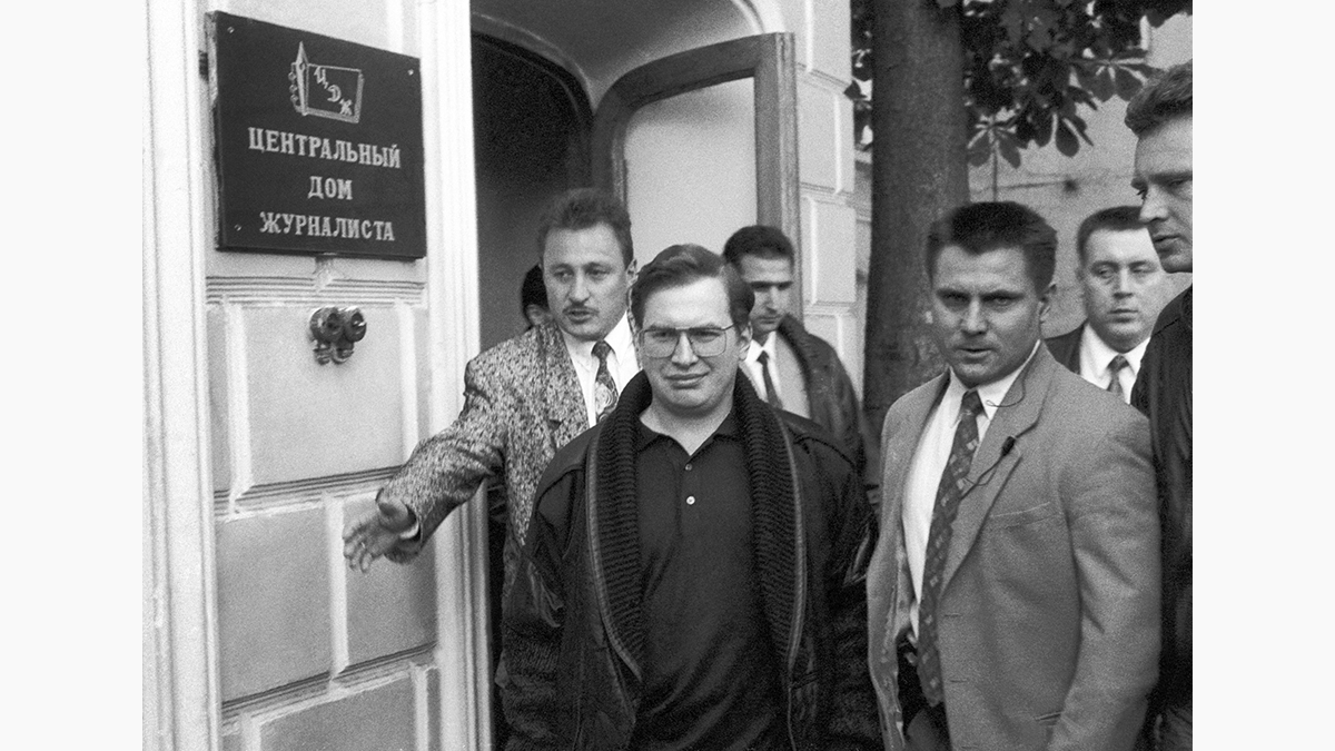 <p>Москва.&nbsp;1994 год. Сергей Мавроди после освобождения из &laquo;Матросской Тишины&raquo; дал пресс-конференцию в Доме журналиста</p>