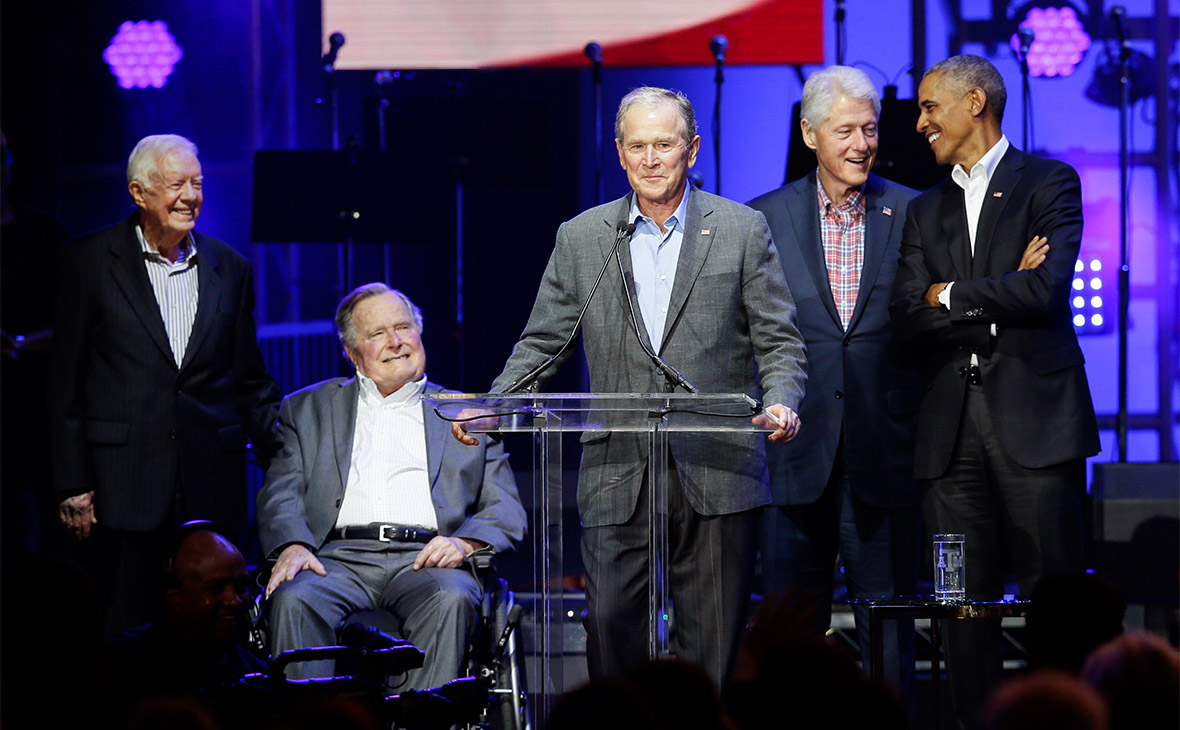 Джимми Картер,&nbsp;Джордж Буш-старший, Джордж Буш-младший, Билл Клинтон&nbsp;и Барак Обама
