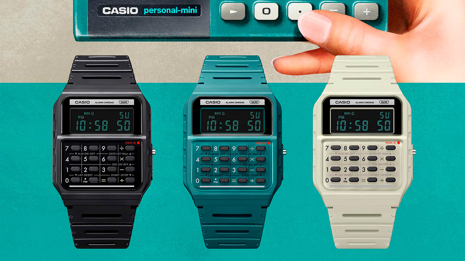 <p>Часы-калькулятор Casio в ретростиле</p>