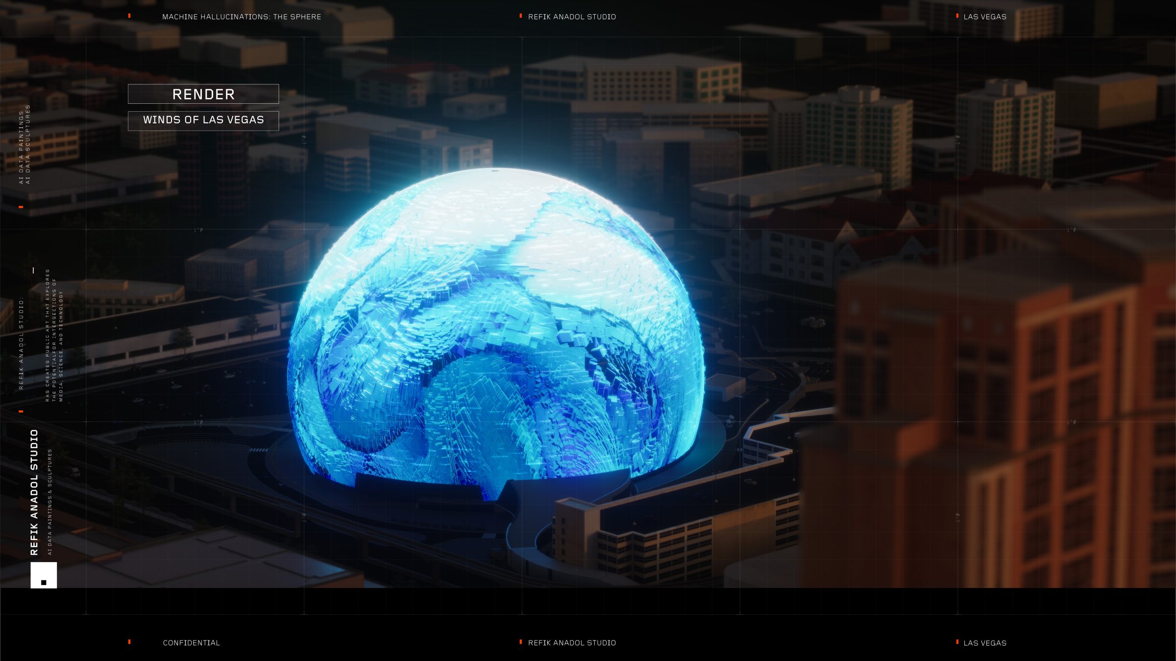 Проект Machine Hallucinations &mdash; Sphere, расположенный в Лас-Вегасе