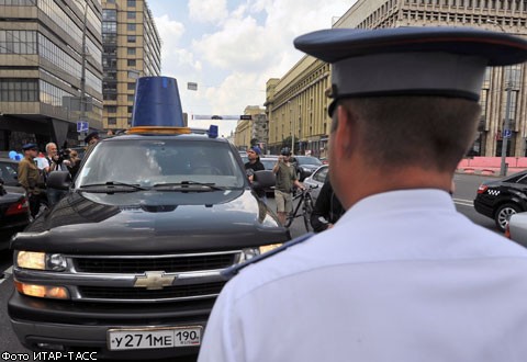 Автопробег "Синих ведерок" в честь юбилея ГАИ МВД