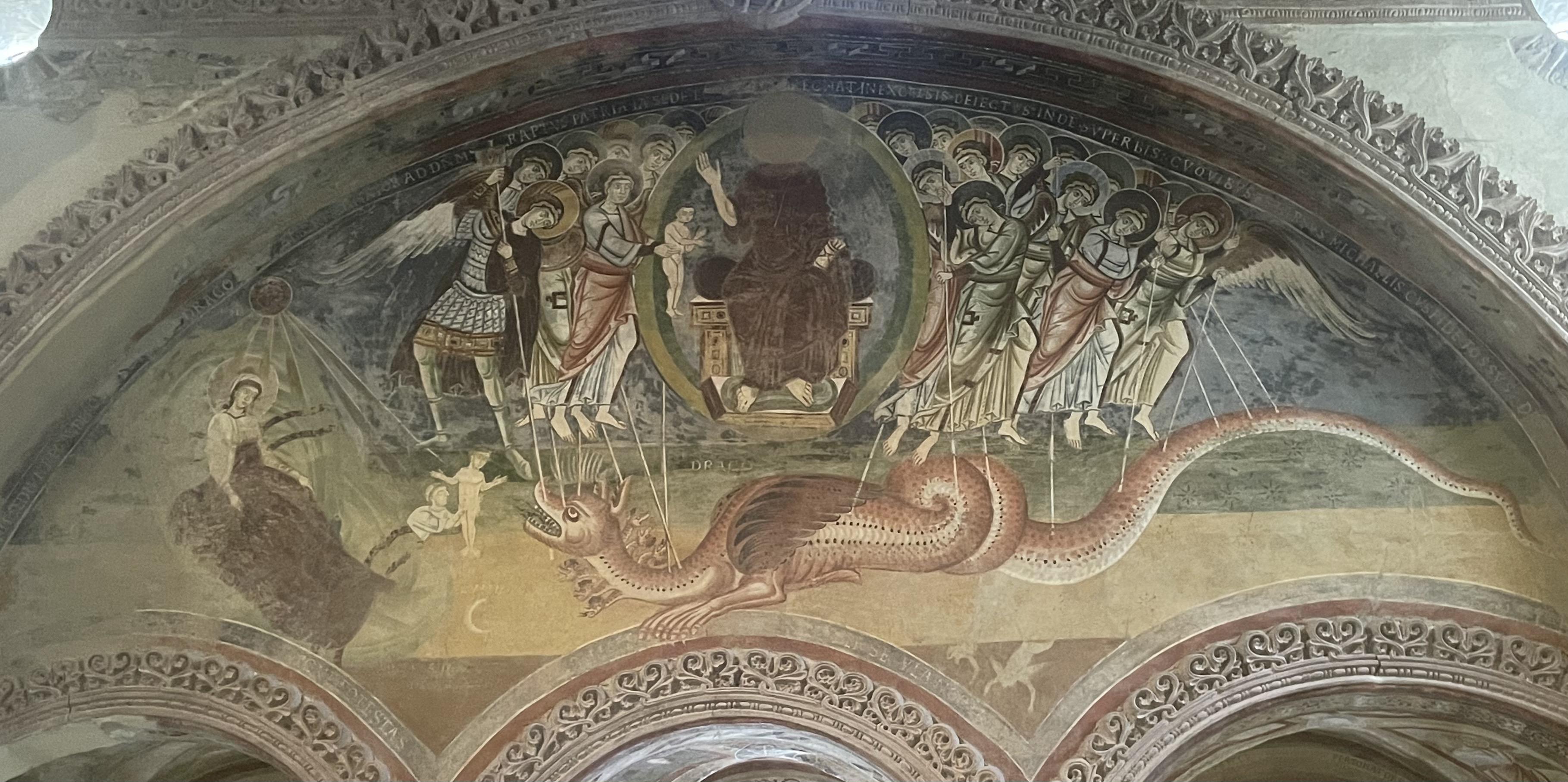 &laquo;Апокалипсис&raquo;. Фреска в главном нефе церкви Сан-Пьетро-аль-Монте в Чивате, Ломбардия. Около 1100 года