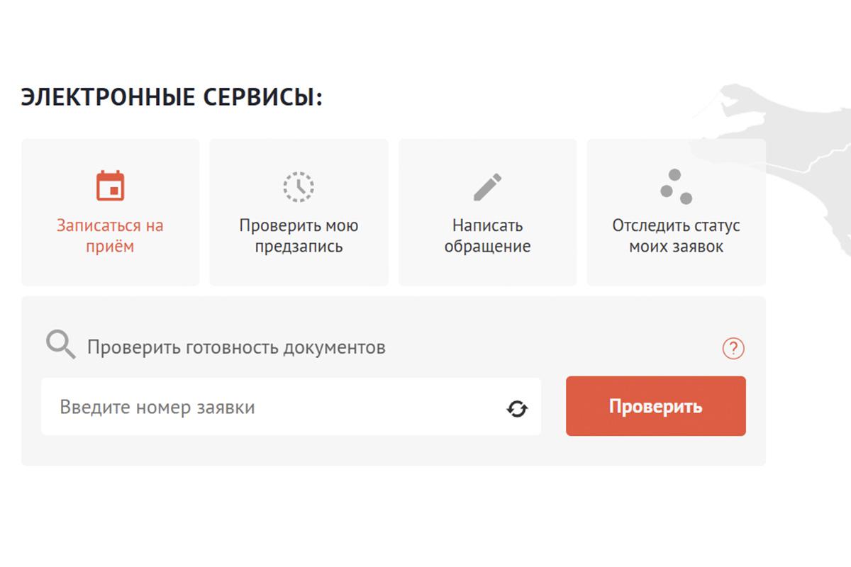 Список электронных сервисов МФЦ